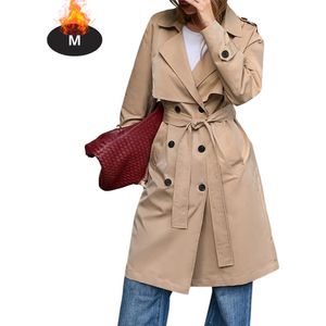 Nivard Mantel Dames - Tussenmantel - Jas - Mantelpakje - Trenchcoat - Overjas - Overcoat - Winter - Khaki - S