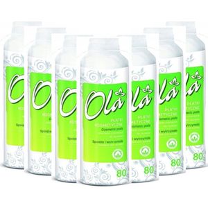 Ola Wattenschijfjes - Make-up Cotton Pads - 8 x 80 stuks - Make up Watjes Voordeelverpakking