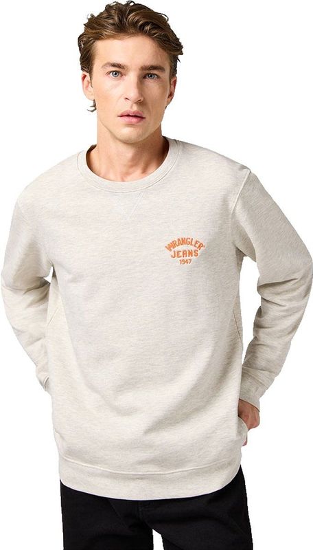 Wrangler - SMALL Logo Crew - Sweatshirt - Oat Melee
