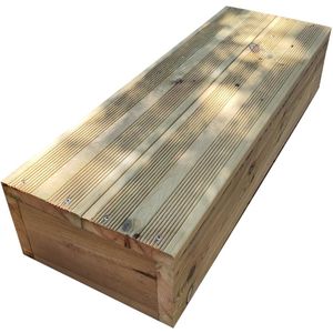 Opstapje - tuintrap trede stapelbaar - 2 planken breedte 60cm H17cm