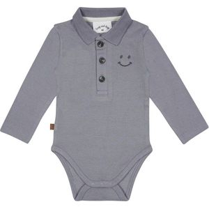 Frogs and Dogs - Smile Polo Romper Baby | Grijs - Katoen - Maat 80