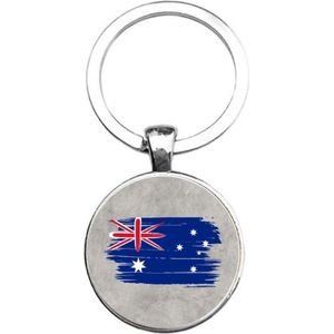 Sleutelhanger Glas - Vlag Australie