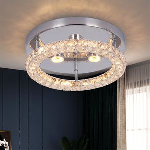 LuxiLamps - 1 Ring Crystal Plafondlamp - Moderne Gangpad Lamp - Led Lamp 30 cm - Plafondlamp - Plafonniere - Kroonluchter