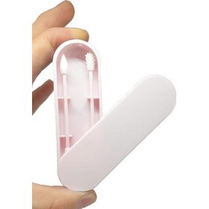 Herbruikbare Wattenstaafjes - 2 Doosjes Grijs + Roze - Wasbare Wattenstaafjes Duurzaam - oDaani