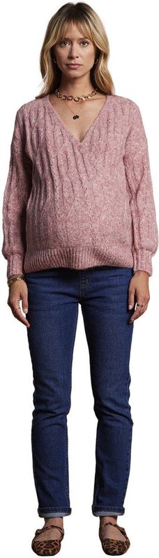 ENVIE DE FRAISE - Gebreide Trui - Framboos - Zwangerschapstrui voor/achter