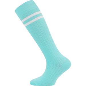 Ewers Kniekous - Lichtblauw/ijsblauw - Ribpatroon & Witte Strepen - Elastisch-35/38