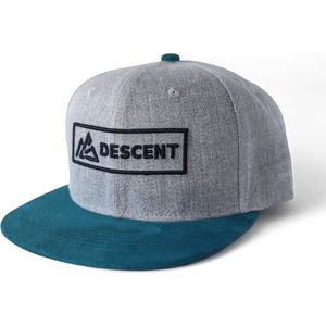 Descent | Snapback Cap - Grey/Petrol Suede - Pet - Adjustable