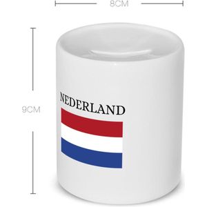 Akyol - nederland Spaarpot - Amsterdam - toeristen nederlanders - rood wit blauw - holland - cadeau - kado - 350 ML inhoud