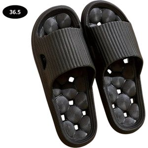 Livano Badslippers Dames & Heren - Comfortabel - Flip Flops - Sauna - Zomer - Zwart - Maat 36.5