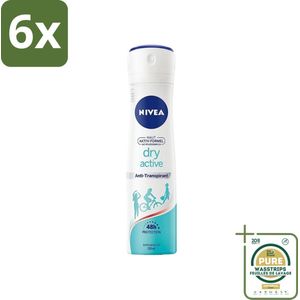 Nivea - Deodorant - Dry Fresh Anti-Transpirant Spray - 150 ml - Voordeelverpakking - 6 stuks - 48 uur bescherming - Droogheid