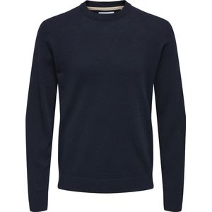 Only & Sons Trui Onsrex Life Reg 12 Crew Knit 22024080 Dark Sapphire Mannen Maat - M
