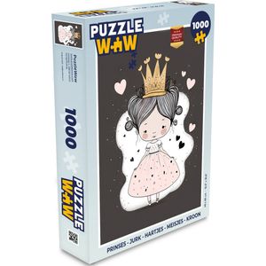 Puzzel Prinses - Jurk - Hartjes - Meisjes - Kroon - Legpuzzel - Puzzel 1000 stukjes volwassenen