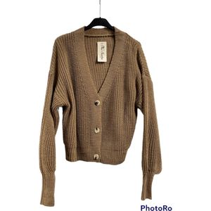 Cardigan, camel, one size