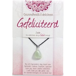wenskaart - edelsteen ketting - Gefeliciteerd