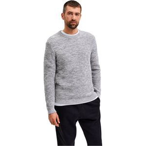 SELECTED HOMME SLHVINCE LS KNIT BUBBLE CREW NECK NOOS Heren Trui - Maat S