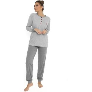 Cocodream - Dames pyjama - Lichtgrijs - Foxy - Maat S