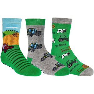 Kindersokken | Huissokken | Antislip | grappige sokken | happy sock printjes | voordeelpakket 9 paar | 3 thema's