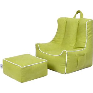 Zitzak Kind met Voetenbank Zitzak voor kinderen Ergonomisch Zitzakken Zitzak kinderen kinderfauteuil Peuter Zachte bean bag Speelkamer Zitzak Stoel