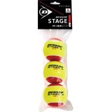 Dunlop Stage 3 Tennisballen - geel/rood - 3 stuks