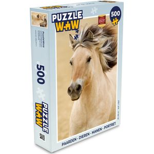 Puzzel Paarden - Dieren - Manen - Portret - Legpuzzel - Puzzel 500 stukjes