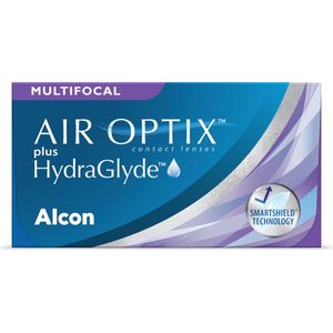 Alcon - Air Optix Plus Hydraglyde Multifocal - Dag- en Nachtlenzen - Silicone Hydrogel - 3 Lenzen