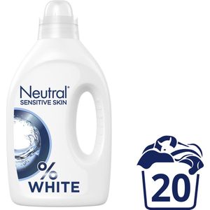 Neutral - Vloeibaar Wasmiddel - Witte Was - 1 Liter - 20 wasbeurten - Voordeelverpakking 24 stuks
