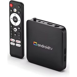 Android TV Box - 4K HDR Streaming Box - Android 14 - Inclusief Afstandsbediening & HDMI-kabel