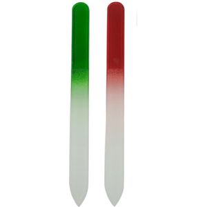 Glazen Nagelvijl groen en roze - 2 Stuks - Glasvijl – Manicure - oDaani