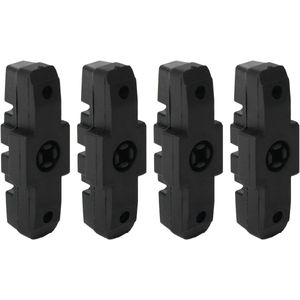 4 stuks 50 mm zwarte rubberen high-performance fietsremblokken