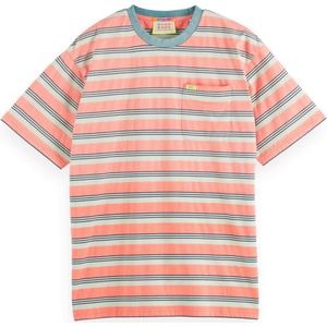 Scotch Soda Yarn Dye Stripe Pocket T-shirt Heren T-shirt