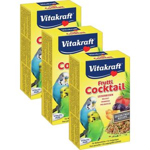 Vitakraft Parkiet Fruit-Cocktail - Vogelsnack - 3 x 200 g