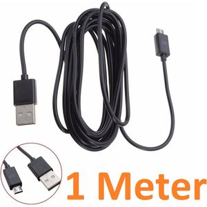 1 Meter Geschikt voor: Micro Usb kabel oplaadkabel Geschikt voor: Alcatel / LG / Motorola / Samsung / Huawei / Sony / E-reader Kobo / Playstation 4 Game Controller PS4 - Zwart