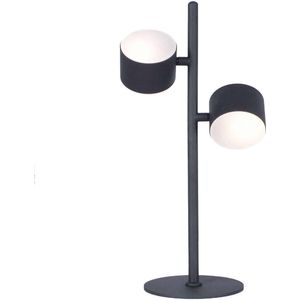 Moderne tafellamp Prince | 2 lichts | zwart | metaal | 52 cm hoog | Ø 25 cm | staande lamp / vloerlamp | modern design
