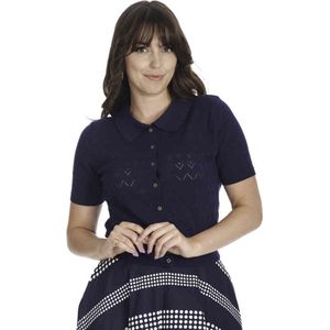 Banned - Heart Blooms Cardigan - S - Blauw