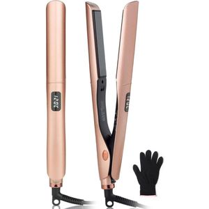 Stoomstijltang - Haarstyler - Krultang - Roze en Zwart