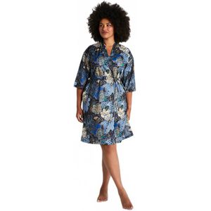 Halflange satijnen kimono badjas