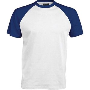 Kariban Herenshirt met korte mouwen Baseball T-Shirt (Wit/royaal)