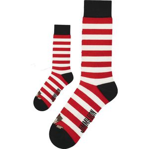 Zo Vader Zo Zoon/Dochter sokken Where's Wally? | Maat: Vader 41 - 46 | Kind 1 - 3 jaar | Kraamcadeau | Vadercadeau