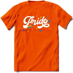 Pride T-Shirt | Grappig LHBTIQ+ / LGBTQ / Gay / Homo / Lesbi Cadeau Shirt | Dames - Heren - Unisex | Tshirt Kleding Kado | - Oranje - 3XL