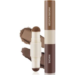 Allecto Plus - Bruin Haaraanzet Poederstick voor Volume en Camouflage - Sterk Gepigmenteerd en Zweetbestendig