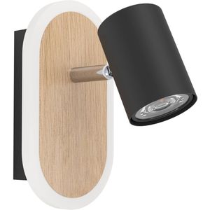 EGLO Rimbocchi Spot - LED - 18 cm - Zwart|Bruin - Dimbaar - Lichtscenario's