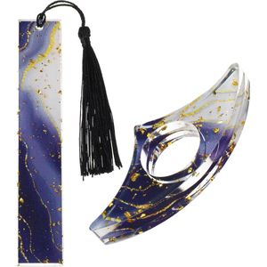 Glitter Resin Bookmark with Tassels - Handmade Transparent Book Accessory for Women - Reading Lovers Gift