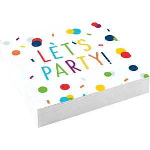 Amscan - Servetten Confetti Verjaardag Let's Party (20 stuks)