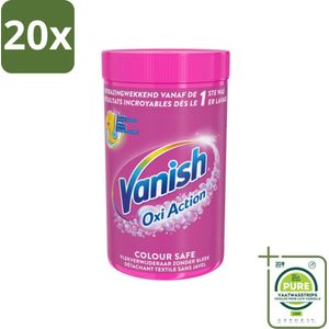 20 x Vanish Oxi Action - Veilige Kleur - Vlekkenverwijderaar Poeder - Zonder Bleek - Gekleurde Was - 1.5 Kg - Grootverpakking - Vlekkenverwijderaar - Waspoeder - Gekleurde Was - Wasmiddel - Vlekken Verwijderen