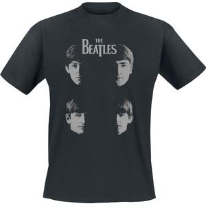 Beatles - Shadow Faces - T-shirt - Zwart