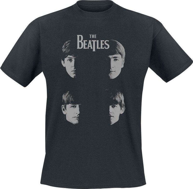 Beatles - Shadow Faces - T-shirt - Zwart