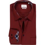 ETERNA - Comfort Fit - Overhemd - Donkerrood - Strijkvrij - Boordmaat 41