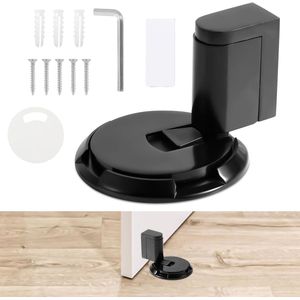 Mechanical Door Stopper, Door Stopper Without Punch Silent Floor Door Stopper Adjustable Windproof Floor Door Stopper for Bedroom Bathroom Kitchen Door Bottom