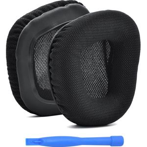MMOBIEL Oorkussens voor Corsair Void Elite Wireless / Pro / SE / Surround / Elite / Void, Wired & Wireless RGB Gaming Hoofdtelefoon - Mesh Fabric Koptelefoon Oorkussens - Zwart