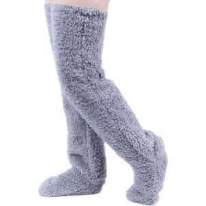 Beenwarmers Grijs - Extreem warme en comfortabele sokken | Kniekousen voor koude dagen - HUGSOCKS